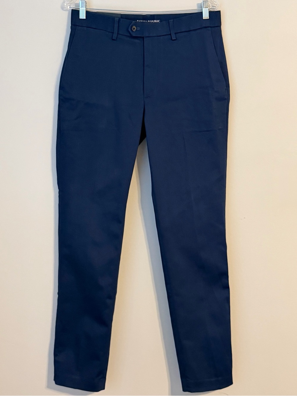 Banana Republic Men’s Slim Traveler Navy (Malibu Blue) Pants Chinos, 32x34, NWT